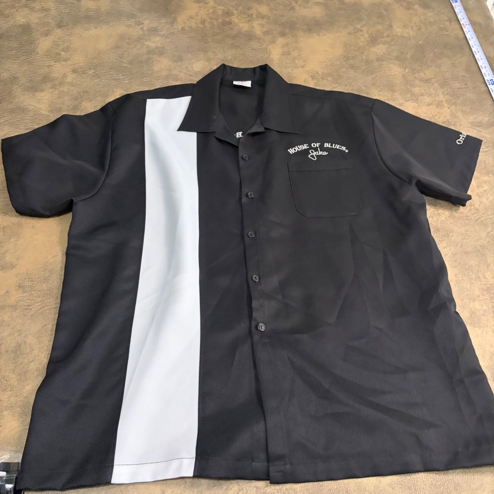 House of Blues Bowling Shirt Mens XL Black Blues Brothers Orlando